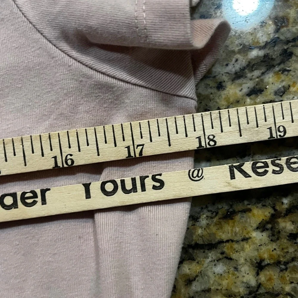 Guess Los Angeles Womens Rhinestone Logo T-Shirt Mauve Pink‎ Size L - Picture 7 of 7